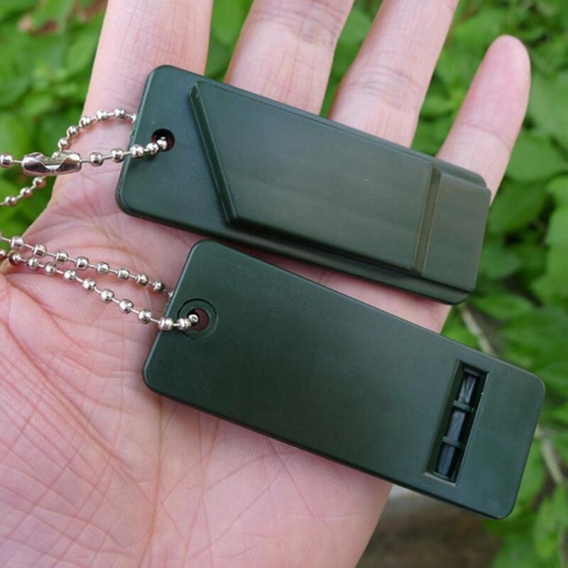 2Pcs 3-Frequency Whistle with Keychain High Decibel Survival Whistle Camping Hiking Emergency Survival Whistle Outdoor Tools
