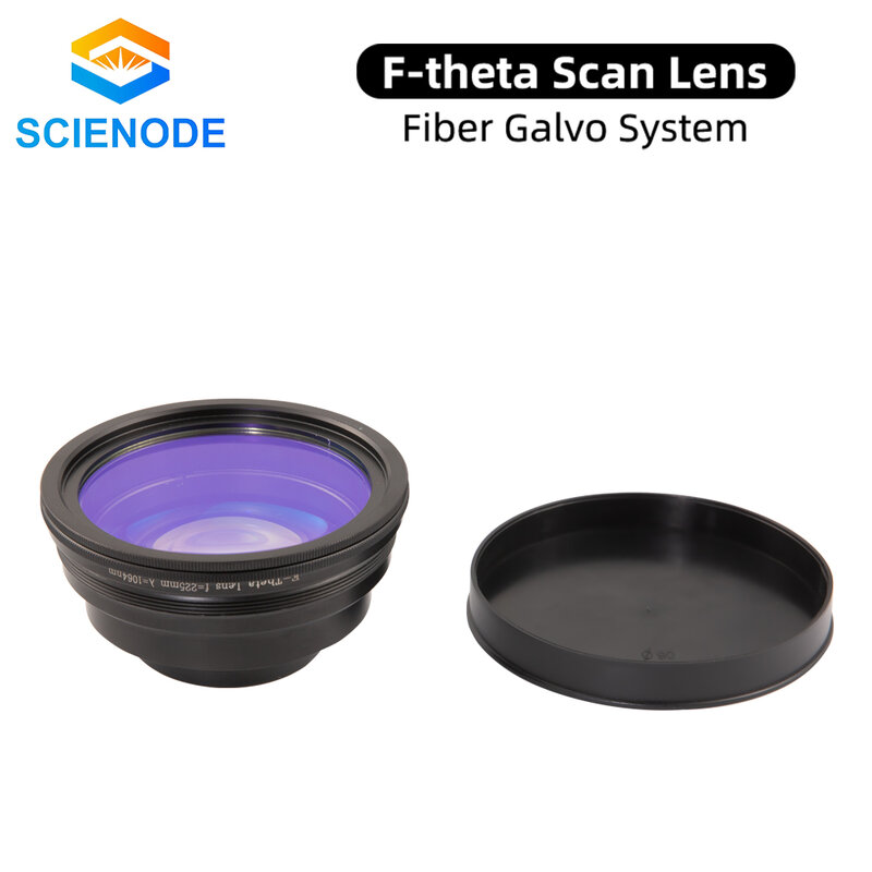 Scienode F-theta Scan Lens Field Lens 1064nm 50x50-300x300mm F63-420mm for 1064nm YAG Optical Fiber Laser Marking Machine