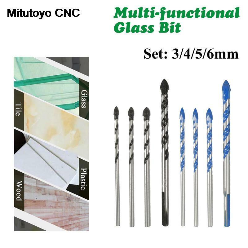 4Pcs/lot 3mm 4mm 5mm 6mm Multi-functional Glass Drill Bit Triangle Drill Bits For Ceramic Tile Concrete Glass Marble