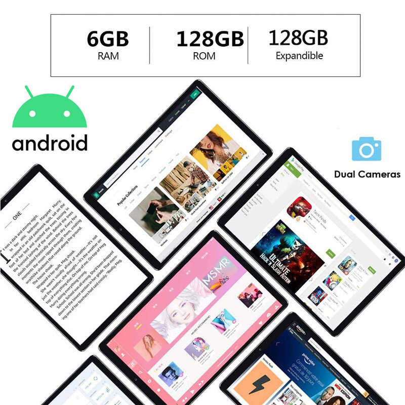10นิ้วแท็บเล็ต Android M30 Pro 6GB RAM 128GB ROM แท็บเล็ตซิมการ์ดโทรศัพท์แท็บเล็ต4G เครือข่าย Global Version Android แท็บเล็ต
