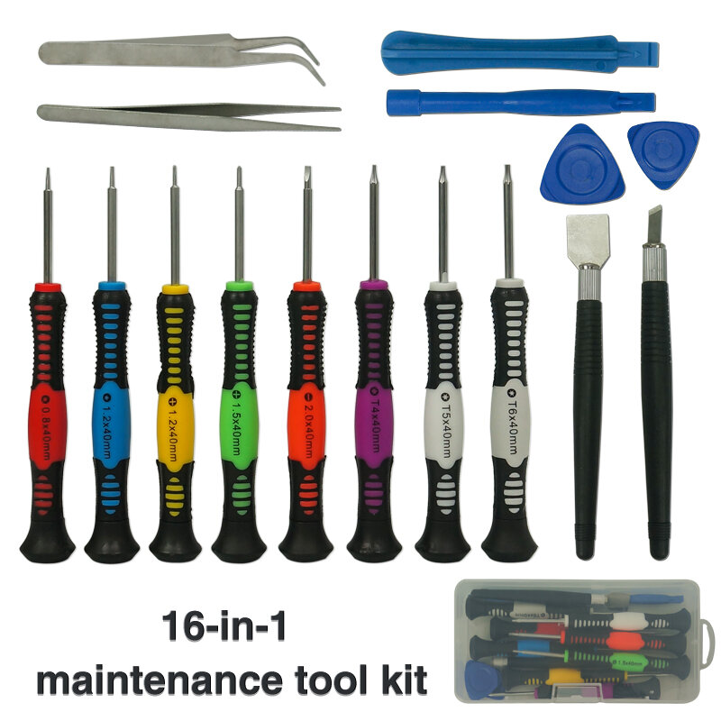 16 em 1 ferramentas de abertura chave de fenda reparo do telefone móvel desmontar kit conjunto para iphone samsung mão conjunto de ferramentas com toalhetes