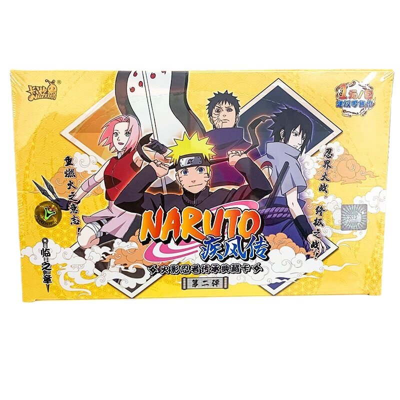 Naruto anime coleção cartão capítulo ii jogar sp/mr/ou cartão um pacote yuan coleção completa cartão atacado