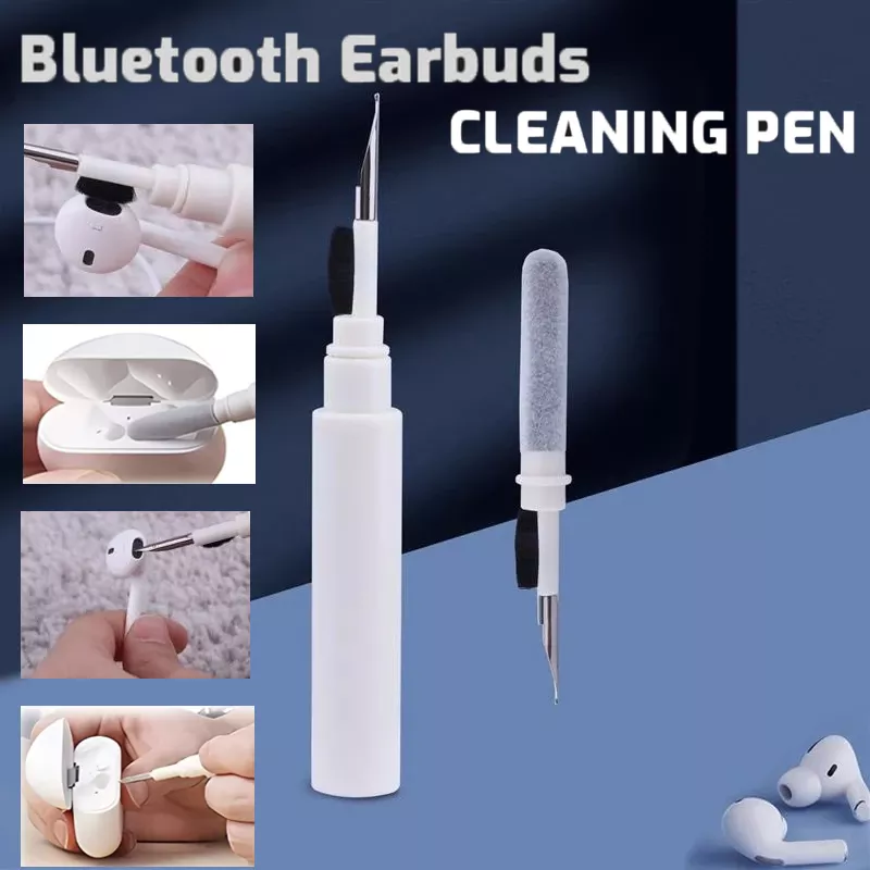 Bolígrafo de limpieza de auriculares Bluetooth para Airpods Pro 3 2 1, Kit de limpiador, cepillo para auriculares inalámbricos, estuche de carga, Herramientas de limpieza