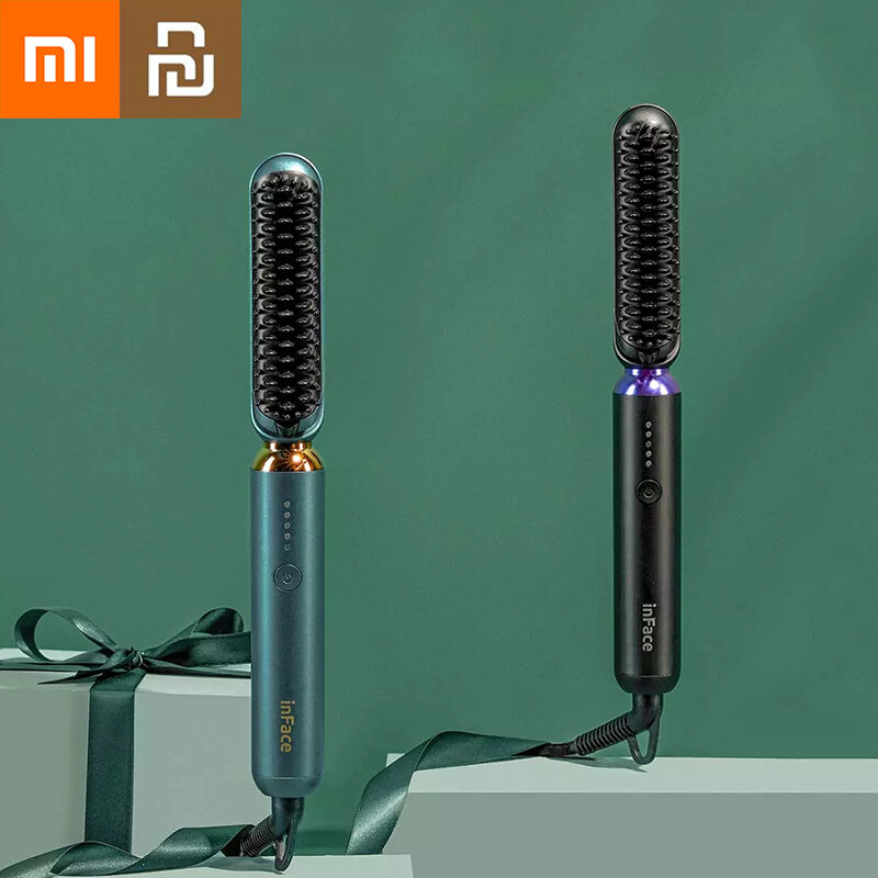 Xiaomi youpin cabelo encaracolado em linha reta anion estilo faz o cabelo encaracolado alisamento vara molhado seco duplo-uso não ferir o cabelo