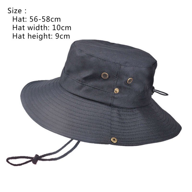 Chapéu de sol de pesca masculino confortável chapéu de montanhismo ajustável poliéster chapéus de proteção solar moda chapéu de verão