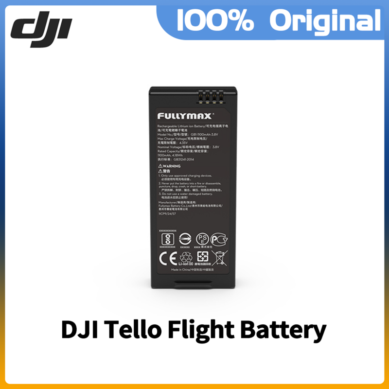 Pilhas de alta qualidade da bateria 1100 mah do voo de dji tello fáceis montar as peças da bateria