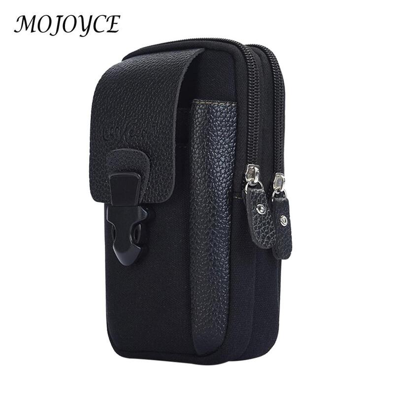 Vintage Waist Bag for Men Birthday Festival Gifts Men Business Waist Packs Canvas Casual Fanny Bum Bag Sports Mobile Phone Pouch