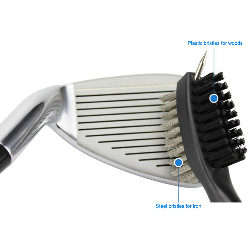 Kit de limpieza para palos de Golf, herramienta de limpieza, cepillo, limpiador de surcos con Putter, Bola de cuña