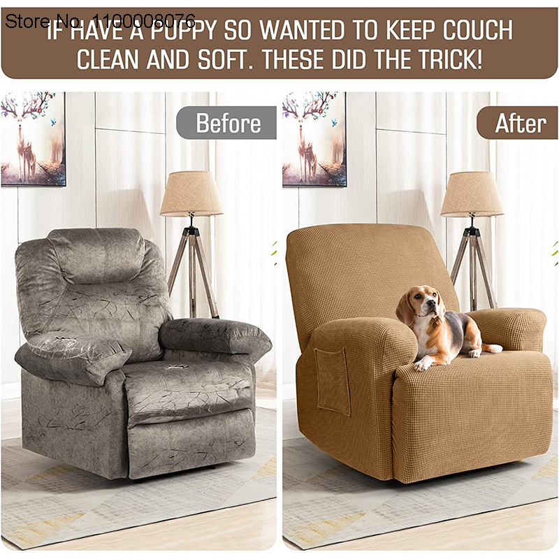 1 assento reclinável cadeira capa polar velo reclinável sofá cobre estiramento all-inclusive preguiçoso menino reclinável capa para sala de estar