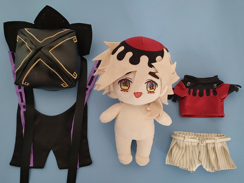 1PCS 20CM Demon Slayer Douma Cosplay Doll Clothes Changeable Cartoon Anime Figure Plushie Collectible Toy