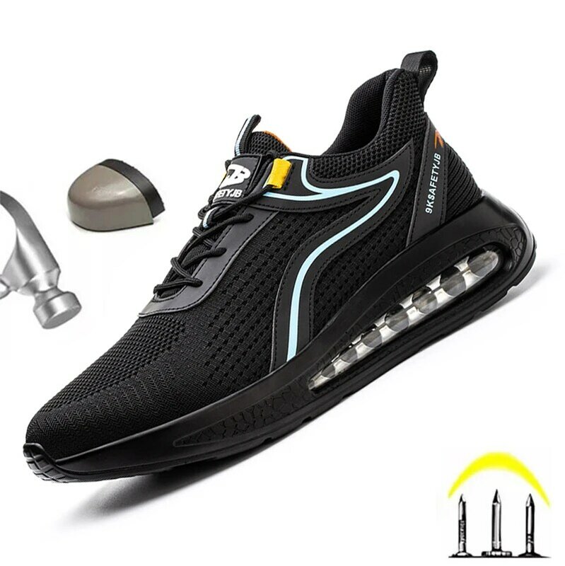 2022 novo trabalho sapatos de segurança homens botas de trabalho homem tênis de aço toe sapatos de proteção anti-punctura botas de trabalho indestrutíveis sapatos