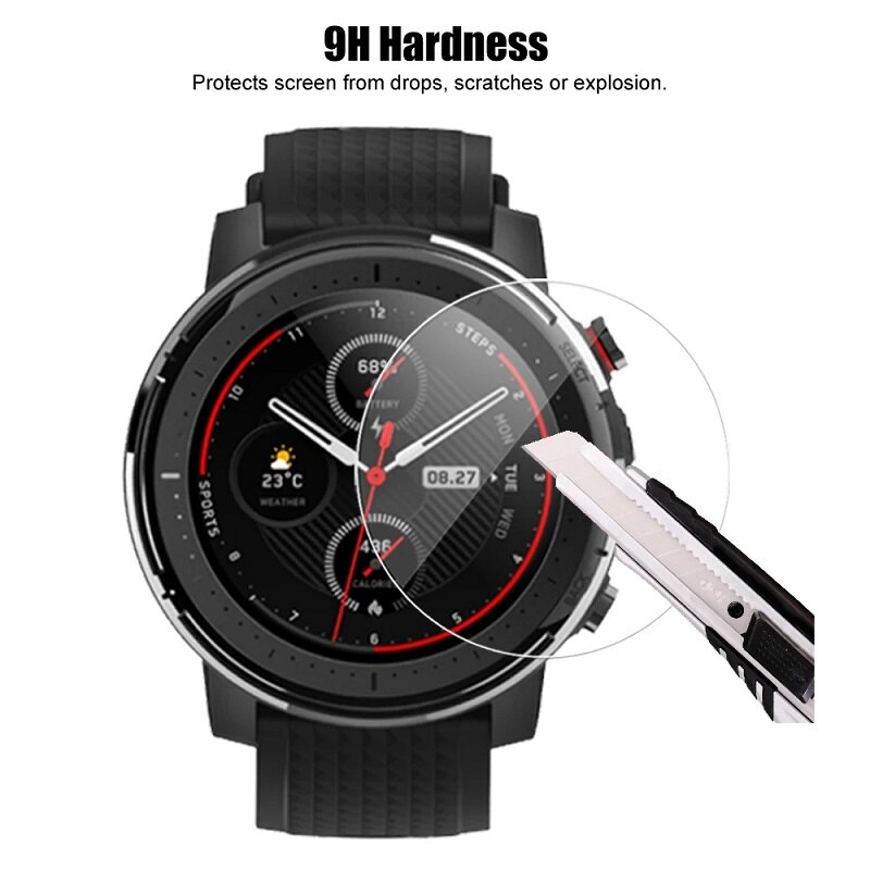 Szkło hartowane do inteligentnego zegarka Smartwatch folia zabezpieczająca ekran o średnicy 38MM 37MM 36MM 35MM 33MM 39MM 40MM 42MM 44MM 33MM-44MM