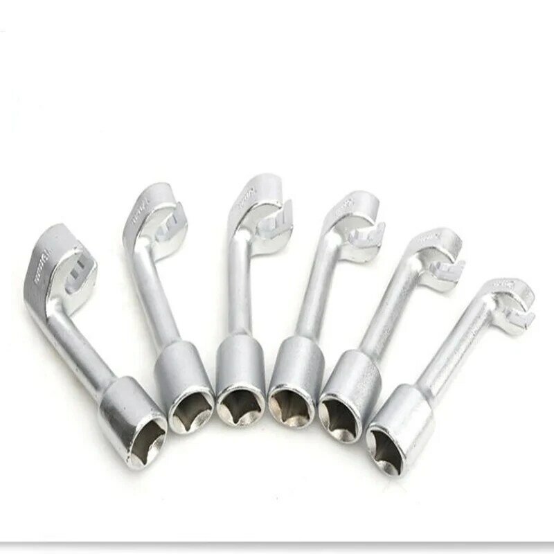 Juego de llaves de tubo de anillo abierto tipo L, herramienta especial para tuercas y pernos, 1/2 pulgadas, 12/14/16/17/18/19mm, 6 uds.