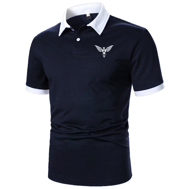 Men's Polo Shirts Short Sleeve Polo Shirts Contrast Polo New Summer Streetwear Casual Fashion Men's Tops