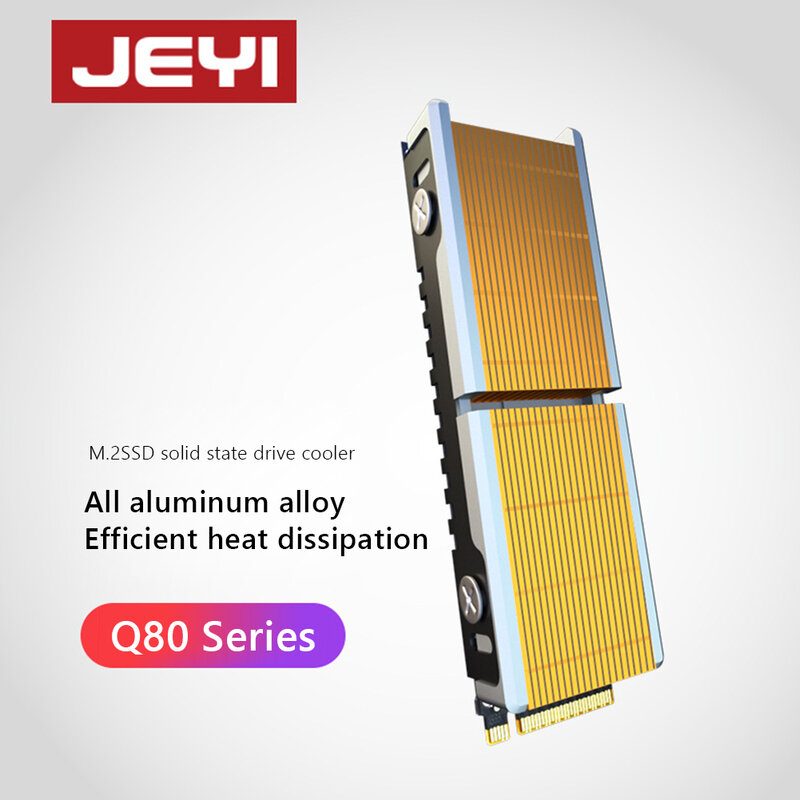 JEYI Q80/Q150 NVME NGFF M.2 SSD หม้อน้ำ Fin ระบายความร้อนฮีทซิงค์สำหรับ M2 2280ไดรฟ์ Solid State disk