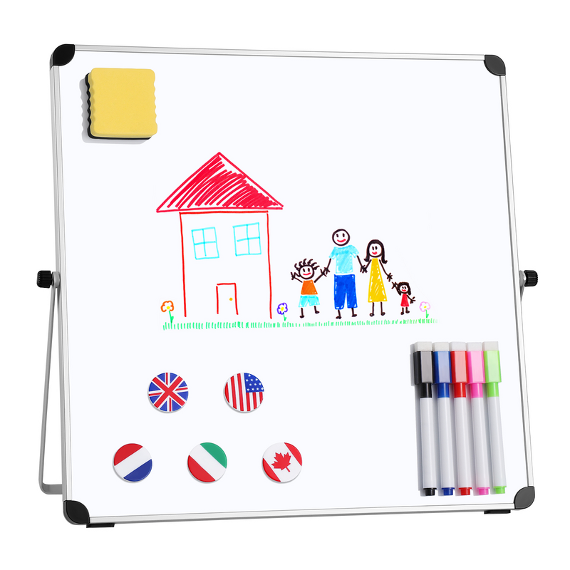 Reversible Magnetic Whiteboard Board Office Supplies Board with Stand Magnetic Whiteboard