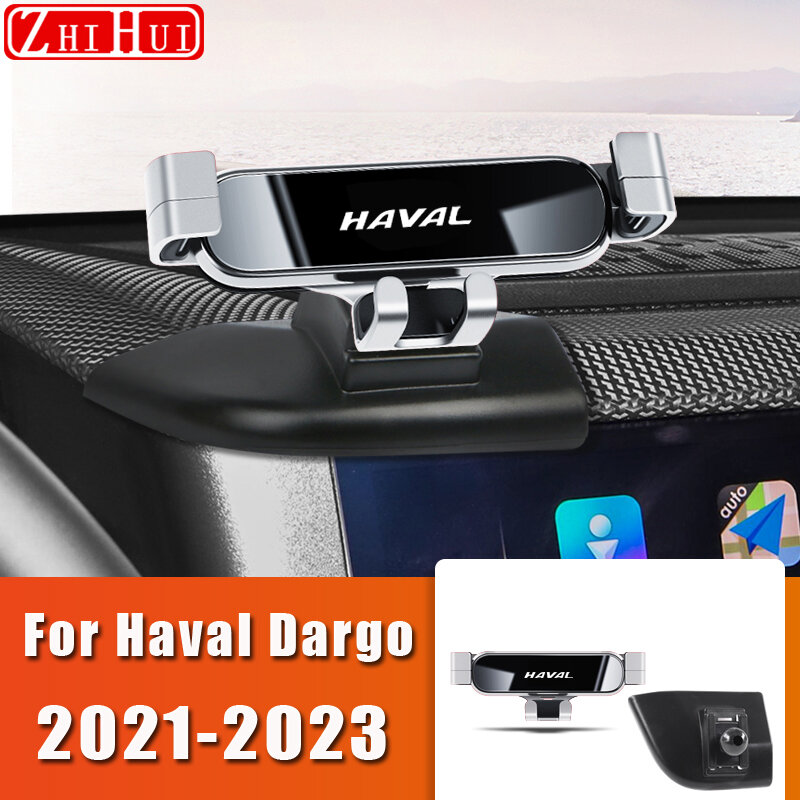 Car Styling Mobile Phone Holder For GWM Haval Dargo 2021 2022 2023 Air Vent Mount Gravity Bracket Stand Auto Accessories