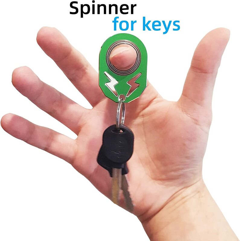 Keychain Spinner Anxiety Stress Relief Metal Fidget Toys Spinning KeyRing Antistress Finger Key Ring Relieve Boredom Party Gift