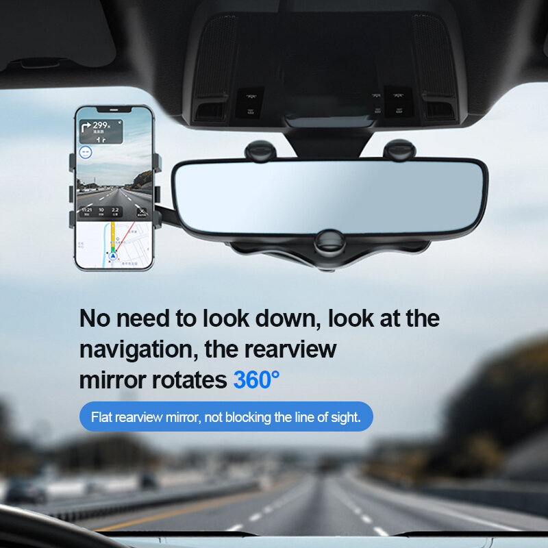 سيارة مرآة الرؤية الخلفية جبل حامل هاتف حامل للسيارة مرآة الرؤية الخلفية حامل للسيّارة ل داش كام لتحديد المواقع حامل هاتف ذكي