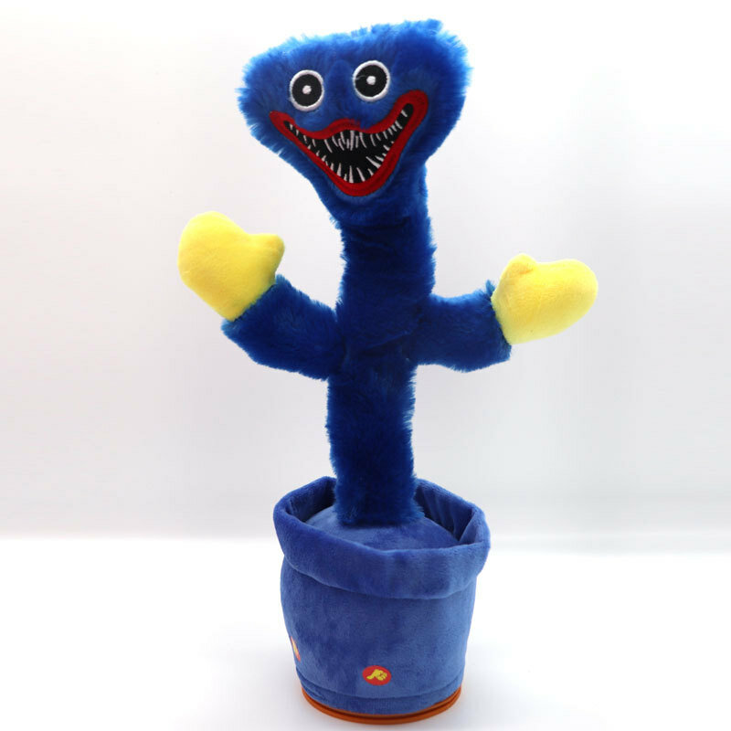 Giocattoli di peluche elettrici Huggy Wuggy 120 canzoni possono cantare e ballare giochi di gioco giocattoli di Cactus bambola di pezza Anime per regali per bambini