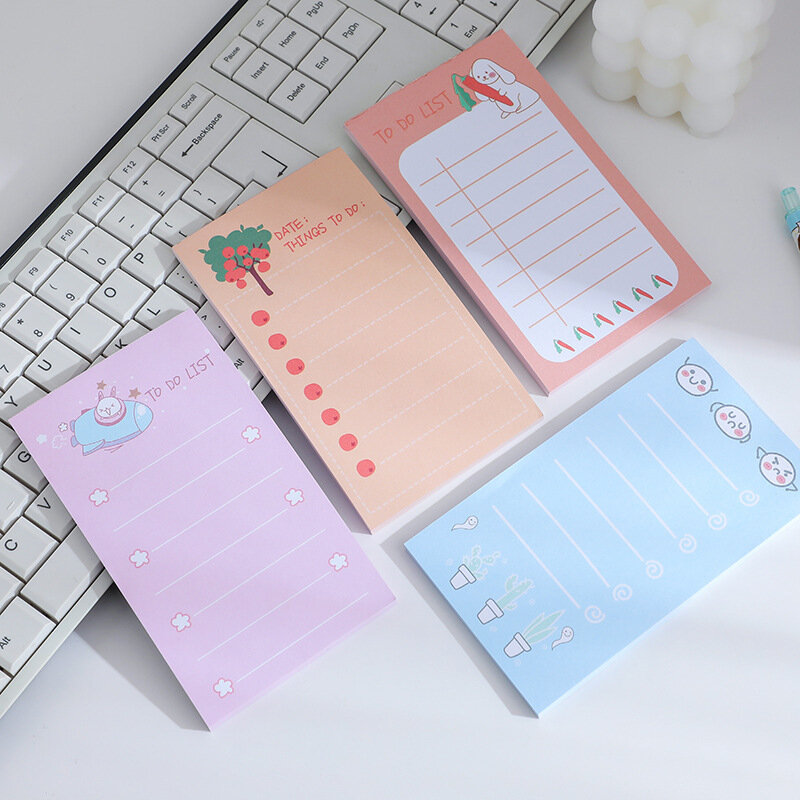 Korean Ins Memo Pads Functional Simple Daily Plan Student Notepad Ideas Sticky Note Paper Office Accessories Kawaii Stationery