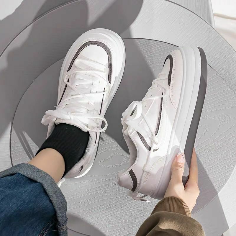 Damskie trampki sportowe buty platformy mieszkania moda Harajuku wulkanizowane kobiet przypadkowi białe wiosenne do biegania Athletic 2022