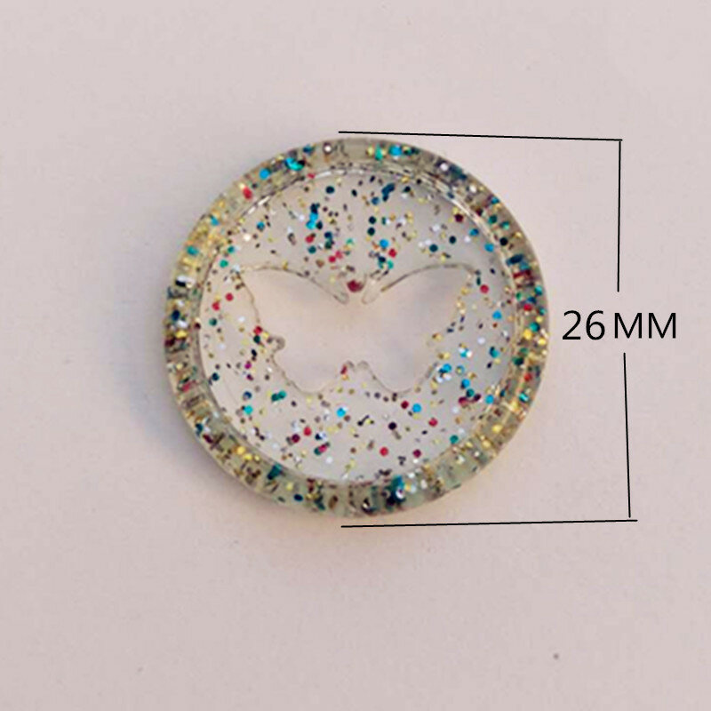 30PCS26MMผีเสื้อที่มีสีสันแผ่นดิสก์Bindingสำนักงานการเรียนรู้หลวมผูกแหวนNotepad Binder CDหัวเข็มขัด