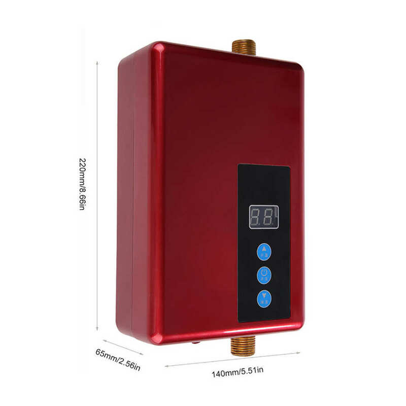 220V 5.5KW Mini scaldabagno elettrico istantaneo doccia senza serbatoio sistema di acqua calda cucina scaldabagno istantaneo per uso domestico
