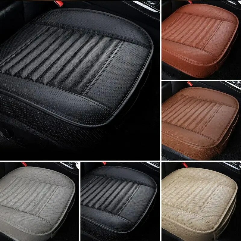 Prawdziwej skóry oddychające pokrycie siedzenia samochodu poduszka do fotela samochodowego przednie pokrycie samochodu cztery pory roku uniwersalna mata antypoślizgowa