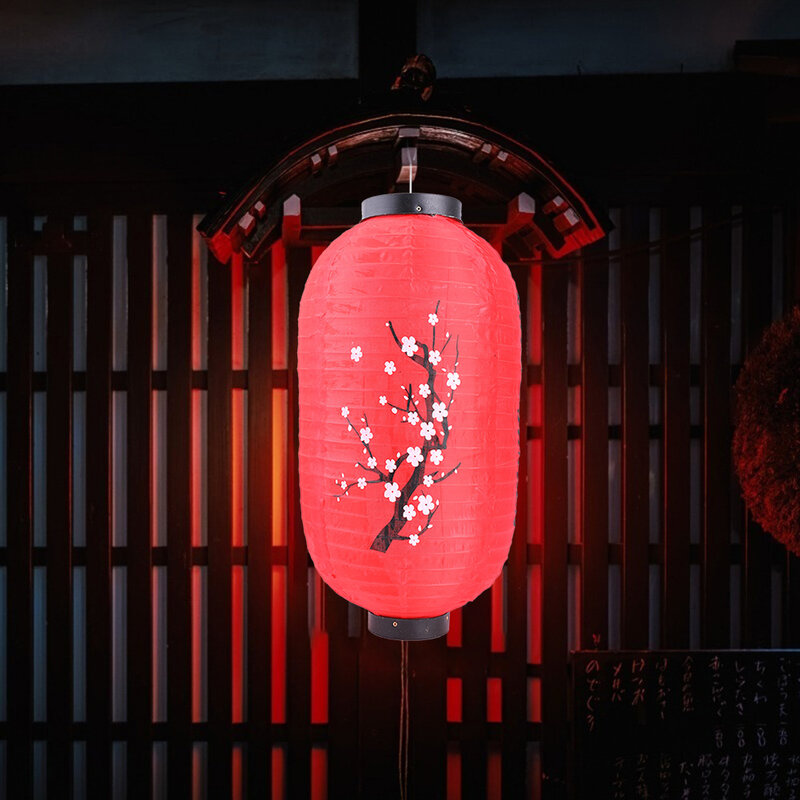 Lanterne chinoise en fleurs de prunier, 25cm, décoration de Restaurant, fête du nouvel an, maison, suspension, accessoires de décoration
