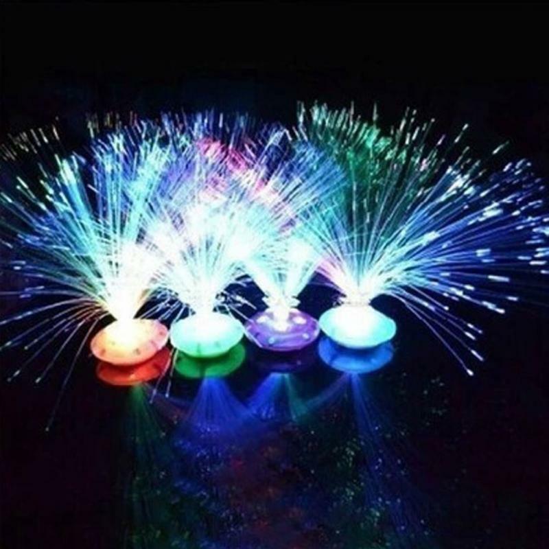 Colorido led de fibra óptica luz festival festa decoração atmosfera noite lâmpada presentes aniversário crianças presentes natal decoração