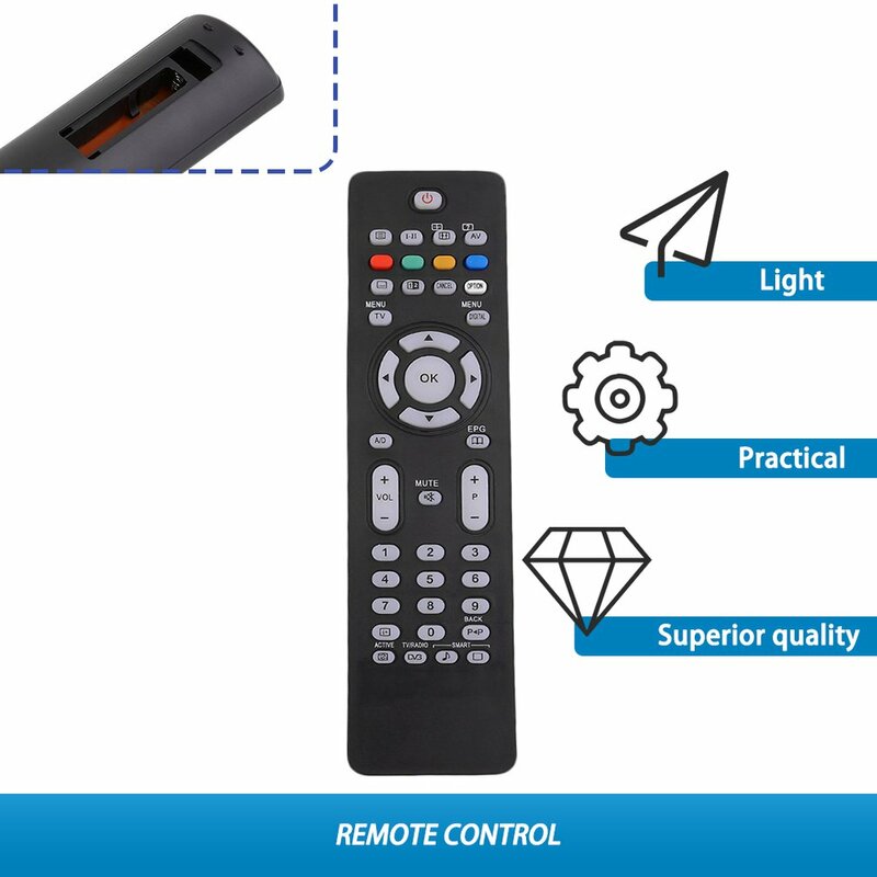 Para philips 32pfl5522d novo controle remoto inteligente mini rc2034301/01 substituição de controle remoto para philips tv acessórios
