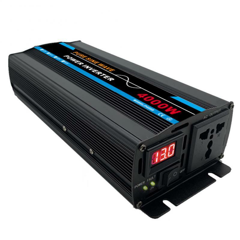 4000W 12V To 220V/110V LED ไฟฟ้าในรถยนต์ Inverter Converter อะแดปเตอร์ชาร์จในรถยนต์ Dual USB แรงดันไฟฟ้าดัดแปลง sine Wave