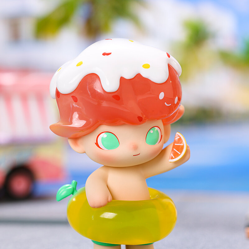 POP MART DIMOO Mango Pomelo Figurine Action ของเล่นวันเกิดของขวัญของเล่นน่ารัก