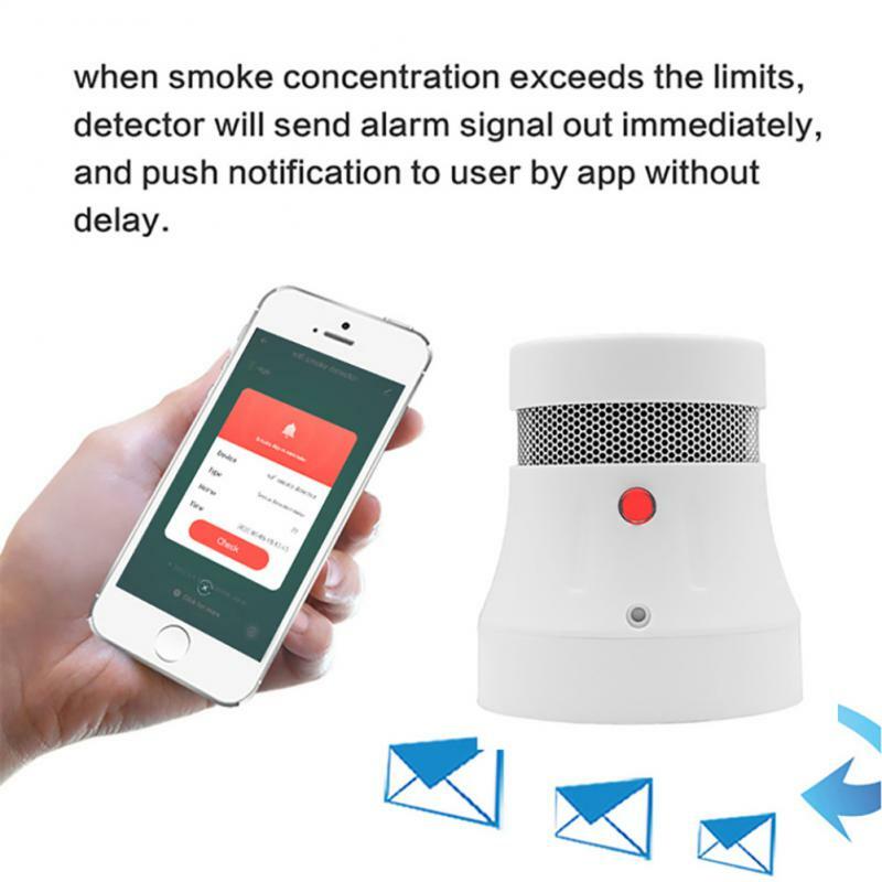 ใหม่ Tuya สมาร์ท WiFi เครื่องตรวจจับควัน Sensor Security Smart Life/Tuya App Smoke Fire Protection