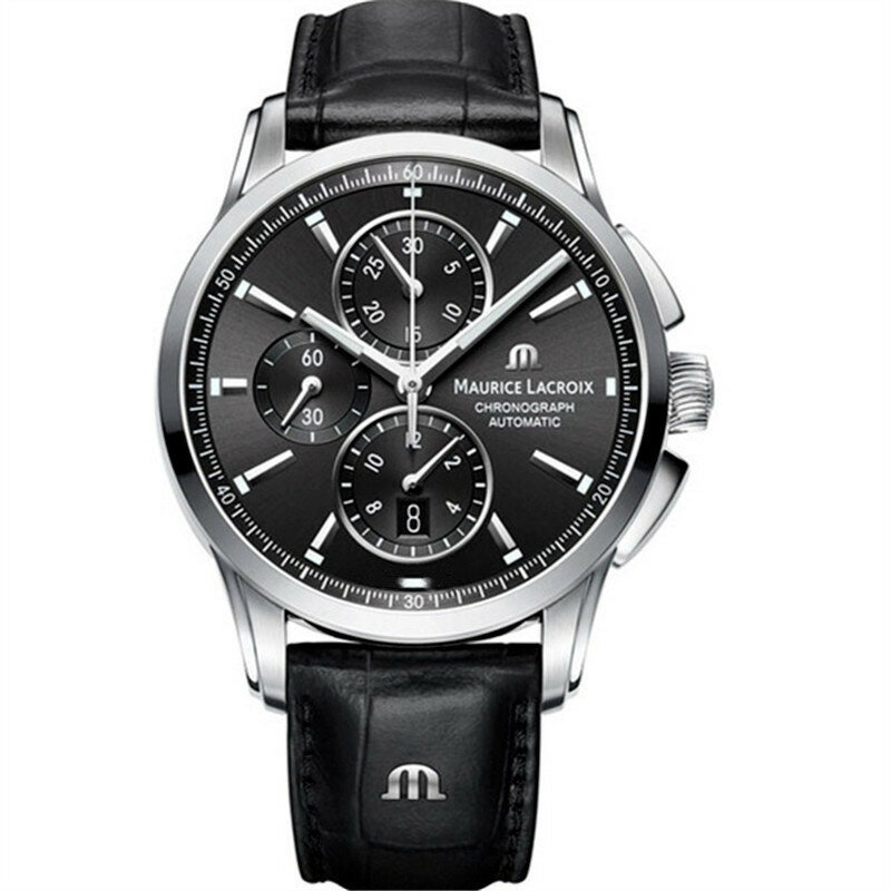 Maurice lacroix relógio ben tao série três-olho cronógrafo moda casual topo de luxo relógio masculino de couro presente relógio