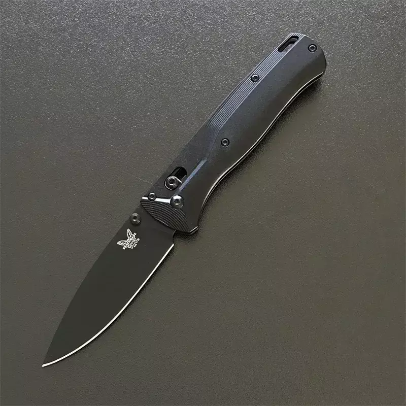 BENCHMADE pisau lipat Bugout 535 pegangan aluminium, alat saku pertahanan keselamatan luar ruangan pisau EDC