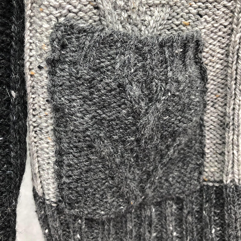 TB THOM – Cardigan à col en v pour hommes, manteau de marque, gris amusant, laine, Tweed, câble Aran, vente en gros