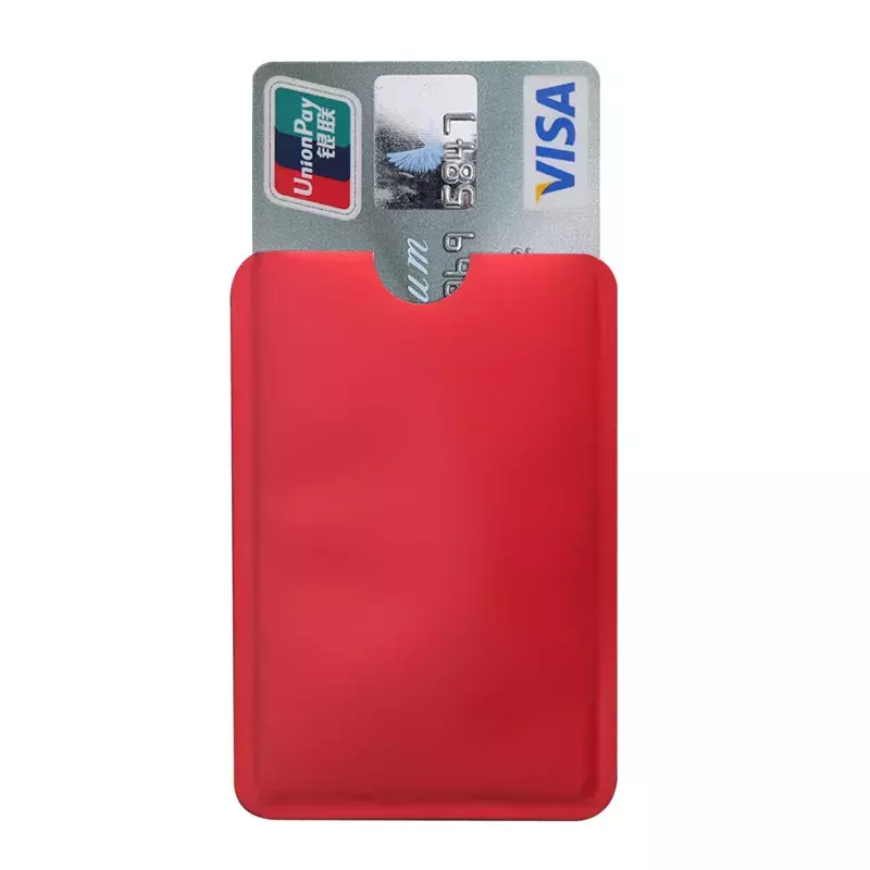 10pcs Aluminum Foil Holder Anti Scan RFID Sleeve Protector Anti Theft Credit ID Card Anti-Scan Card Sleeve Hot Sale
