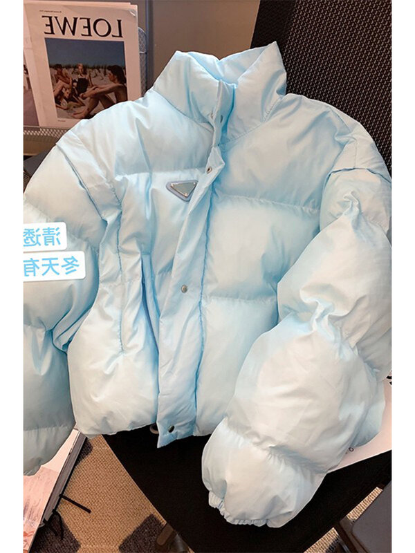 Chaquetas gruesas de algodón para mujer, abrigos cortos holgados de moda coreana, ropa acolchada de algodón cálida informal, 2022