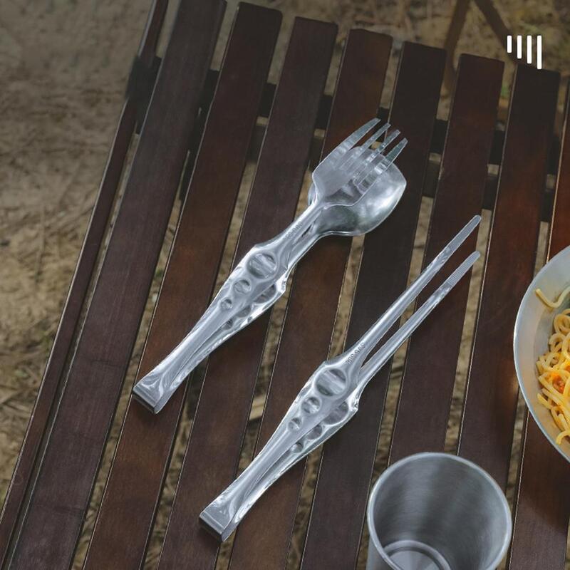 Pinças de comida ao ar livre 304 aço inoxidável colher pinças pauzinhos pinças para cozinhar acampamento churrasco ferramenta
