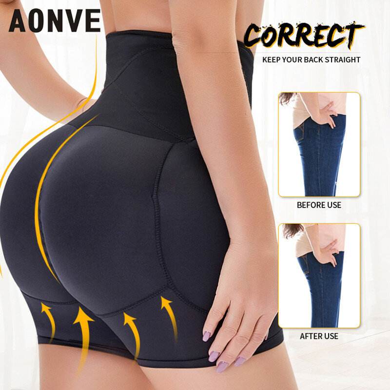 Padded Butt And Hip Shapewear Woman Sculpting Sheath Slimming Leg Tummy Control Underwear High Waist Panties To Tighten Belly