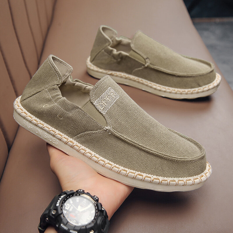 Men Loafers Soft High Quality Spring Canvas Fisherman Shoes Sneakers Men Espadrilles Trend Flats Driving Shoes Men Summer Shoes