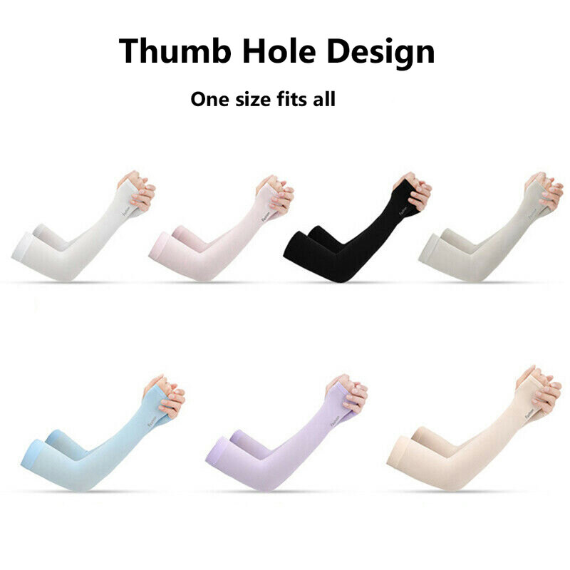 Exposed thumb Sportswear Running Basketball Sun Protection Arm Sleeves Outdoor Sport Arm Cover