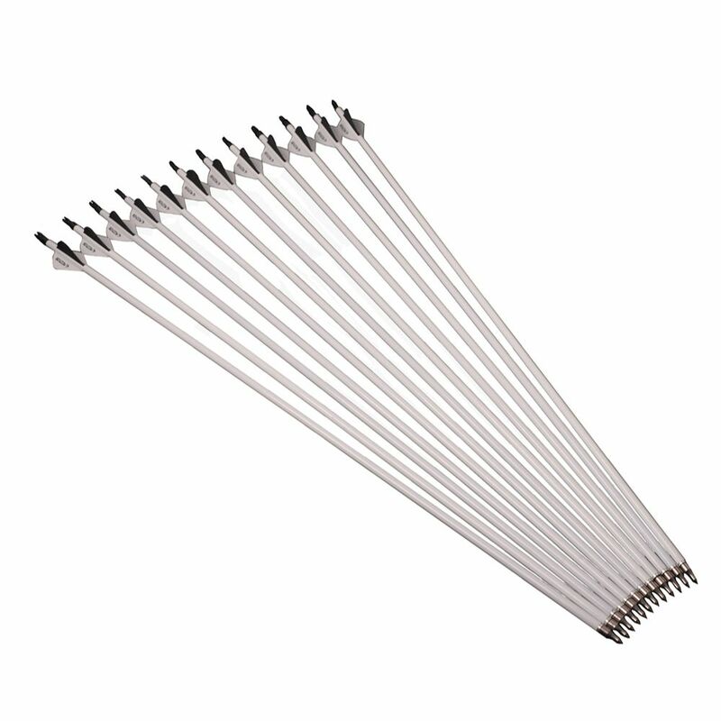 Spine Carbon Arrow para Composto ou Recurve Bow, Hunting, 30-80lbs, OD 7.8mm, 500, 12Pcs