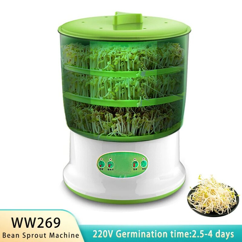 Kiełki fasoli s Maker wiadro wzrostu o dużej pojemności termostat zielone nasiona warzywa rosnące automatyczna maszyna do kiełkowania fasoli