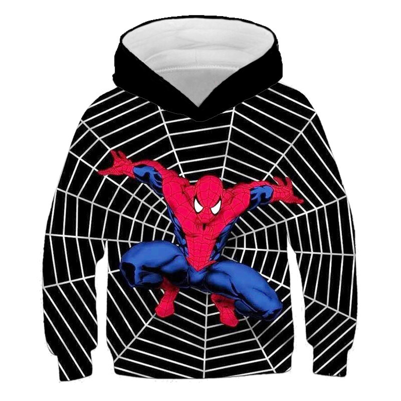 Sudadera con capucha de Spiderman para niños, ropa de los Vengadores de Marvel, de 3 a 14 años, otoño