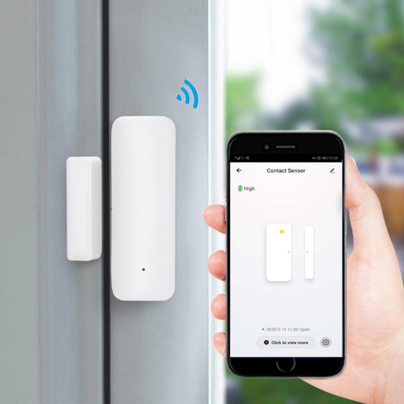 Умные детекторы открытия/закрытия дверей, приложение Smart Life, Wi-Fi датчик окон, работает с Alexa Google Home