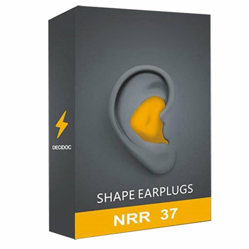 Noise Blocking Design Ear Plugs, Soft Confortável Sleeping Ear Cap, Soundproof Ear Plugs para redução de ruído, 1 par