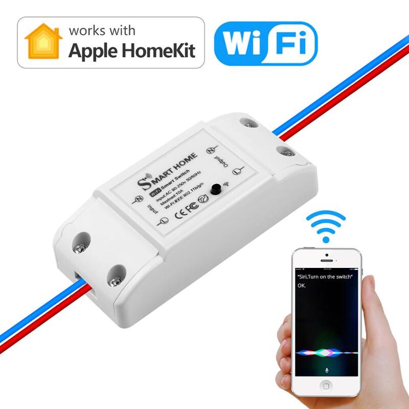 Homekit-interruptor inteligente WIFI para el hogar, módulo de automatización con relé eléctrico, 90-250V CA (50/60Hz), 10A